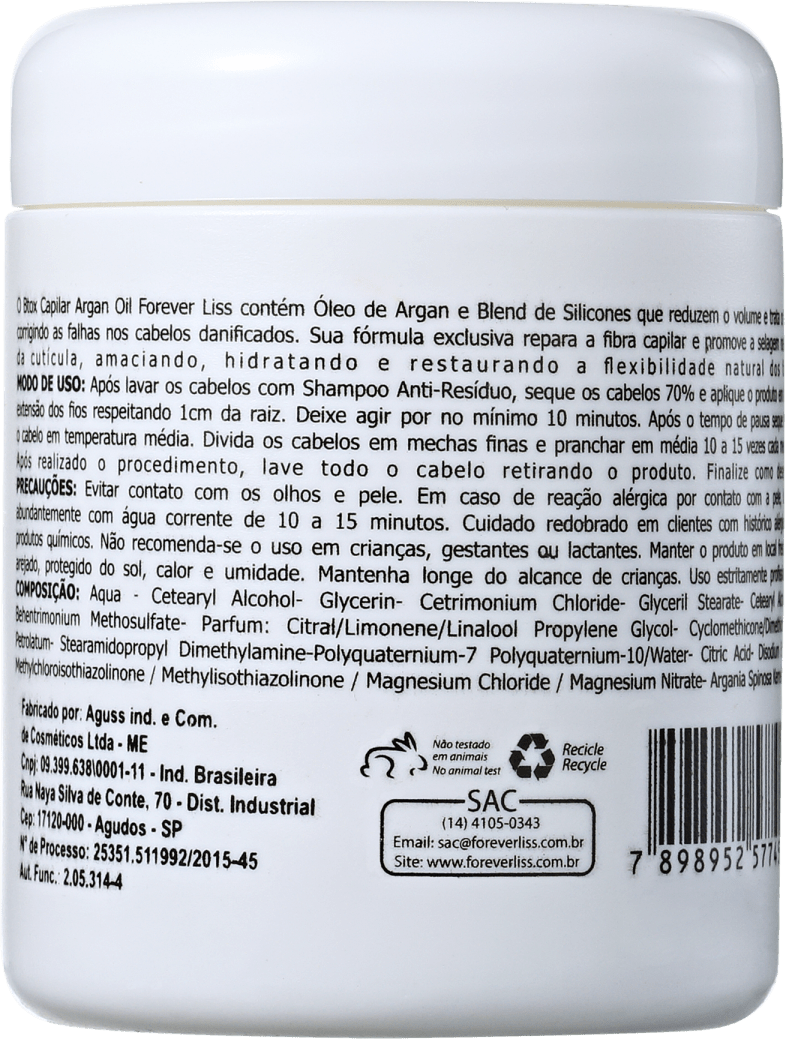 Forever Liss Professional Btox - Redutor de Volume 250g