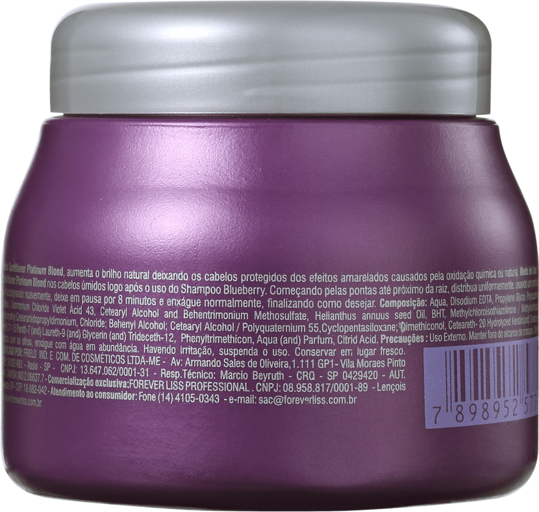 Forever Liss Professional Platinum Blond - Máscara Matizadora 250g