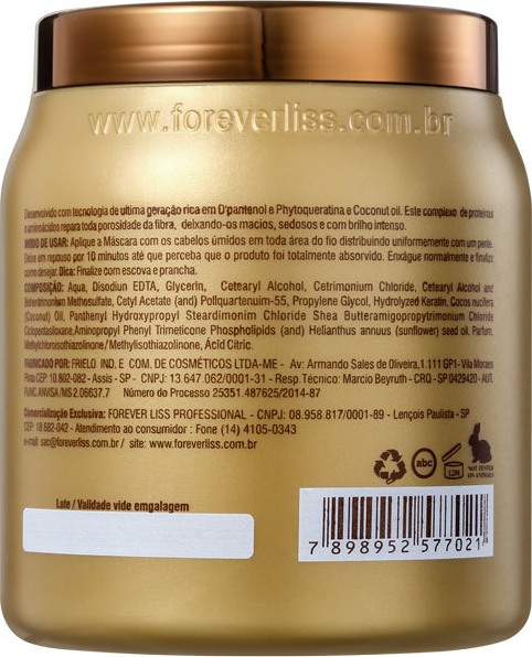 Forever Liss Professional Banho de Verniz - Máscara 1000g