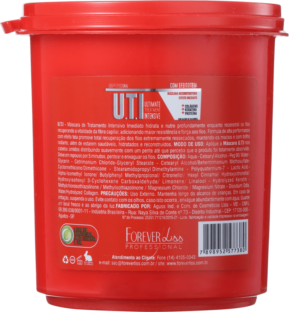 Forever Liss Professional UTI Liso Profissional - Máscara de Tratamento 240g