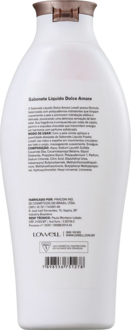 Lowell Freshe Dolce Amore - Sabonete Líquido 200ml