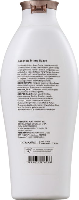 Lowell Freshe Suave - Sabonete Íntimo 200ml