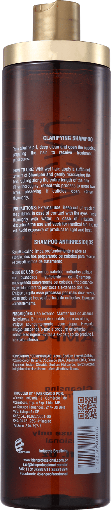 Bien Professional Bien Cacau Clarifying - Shampoo Antirresíduos 1000ml