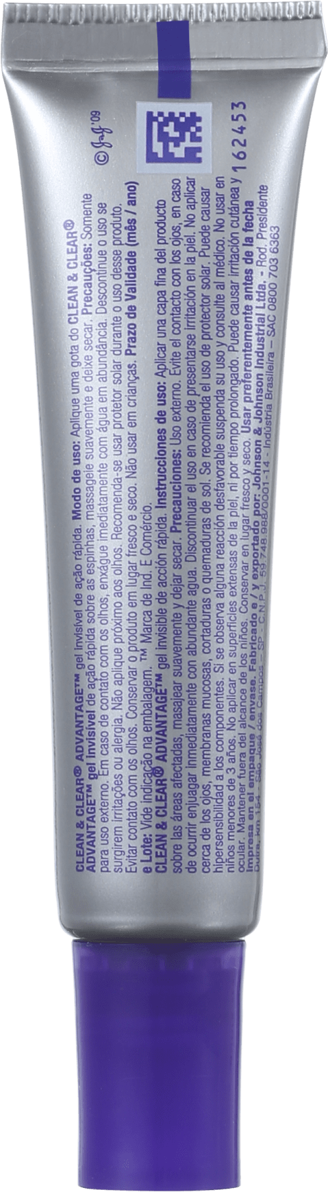 Clean & Clear Advantage Gel Invisível - Gel Secativo para Acne 15g