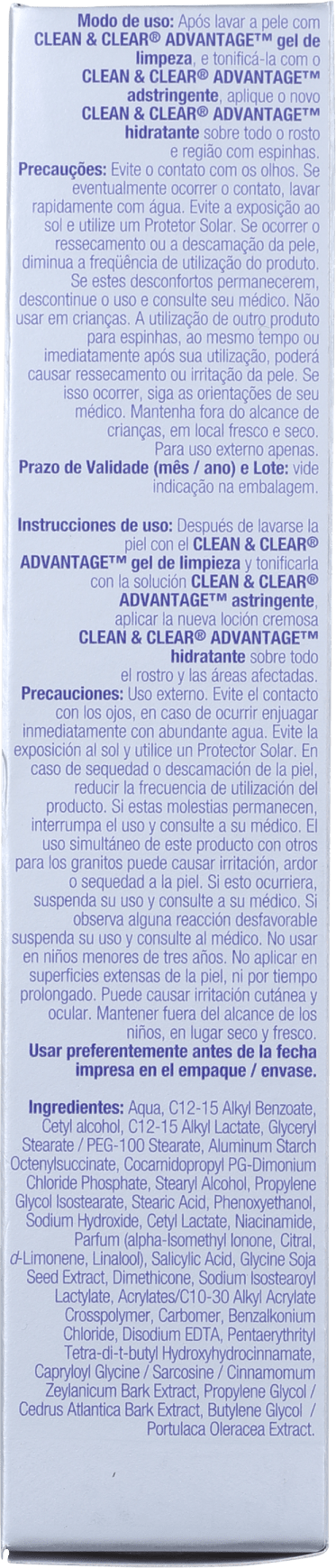 Clean & Clear Advantage - Hidratante Facial 50g