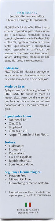Ada Tina Proteand B5 - Hidratante para as Mãos 50ml