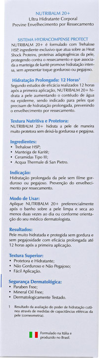 Ada Tina Nutribalm 20+ - Hidratante Corporal Anti-Idade 200ml