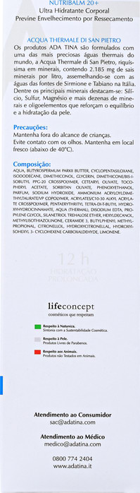 Ada Tina Nutribalm 20+ - Hidratante Corporal Anti-Idade 200ml