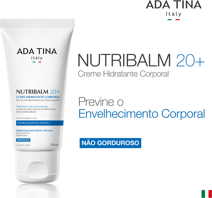 Ada Tina Nutribalm 20+ - Hidratante Corporal Anti-Idade 200ml