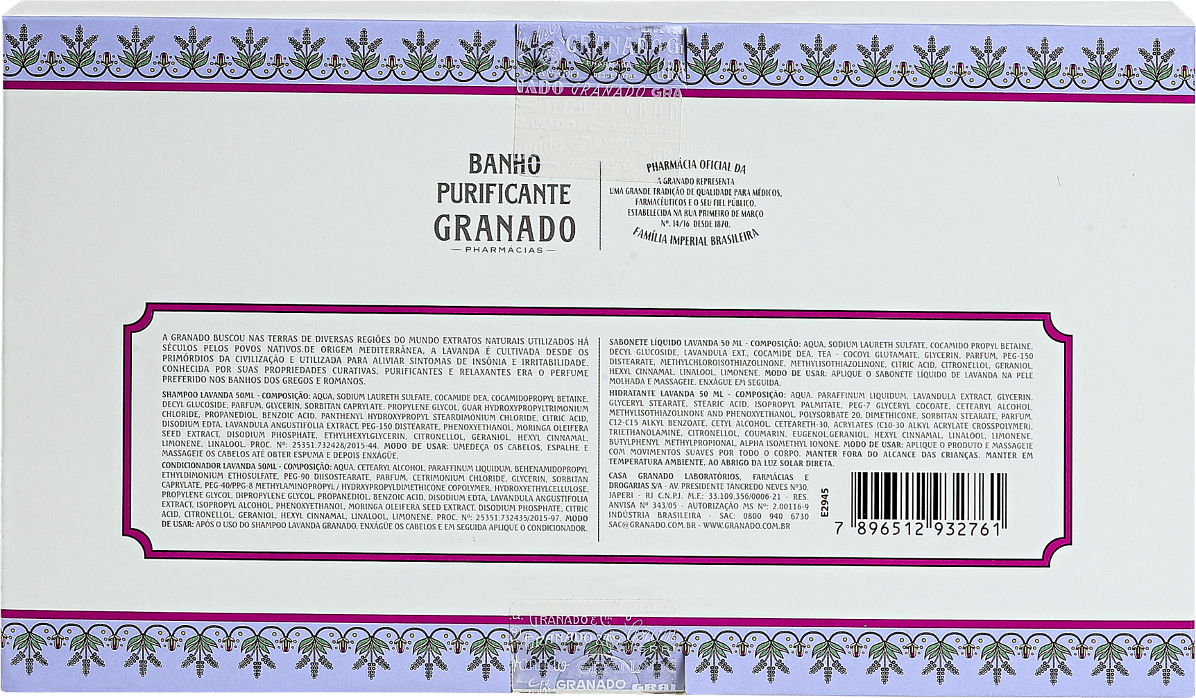 Kit Banho Granado Terrapeutics Lavanda (4 produtos)