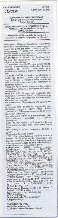 Avène XeraCalm A.D Anti-Irritant - Bálsamo Hidratante Facial 200ml