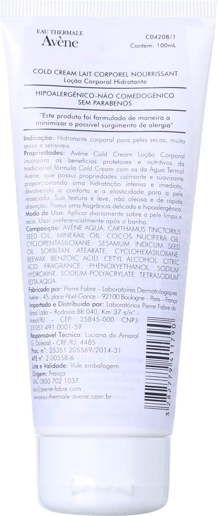 Avène Cold Cream - Loção Hidratante 100ml