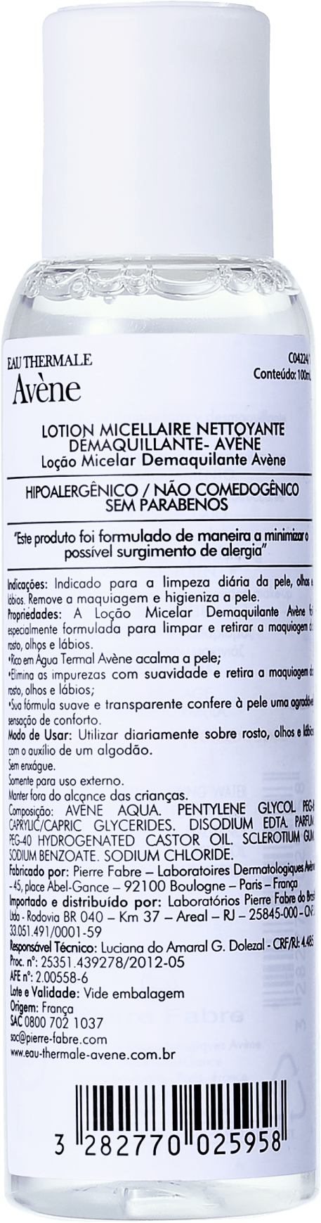 Avène Lotion Micellaire - Água Demaquilante 100ml