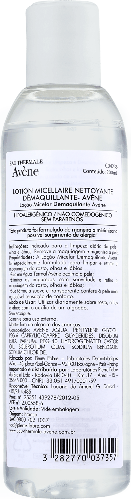Avène Lotion Micellaire - Água Demaquilante 200ml
