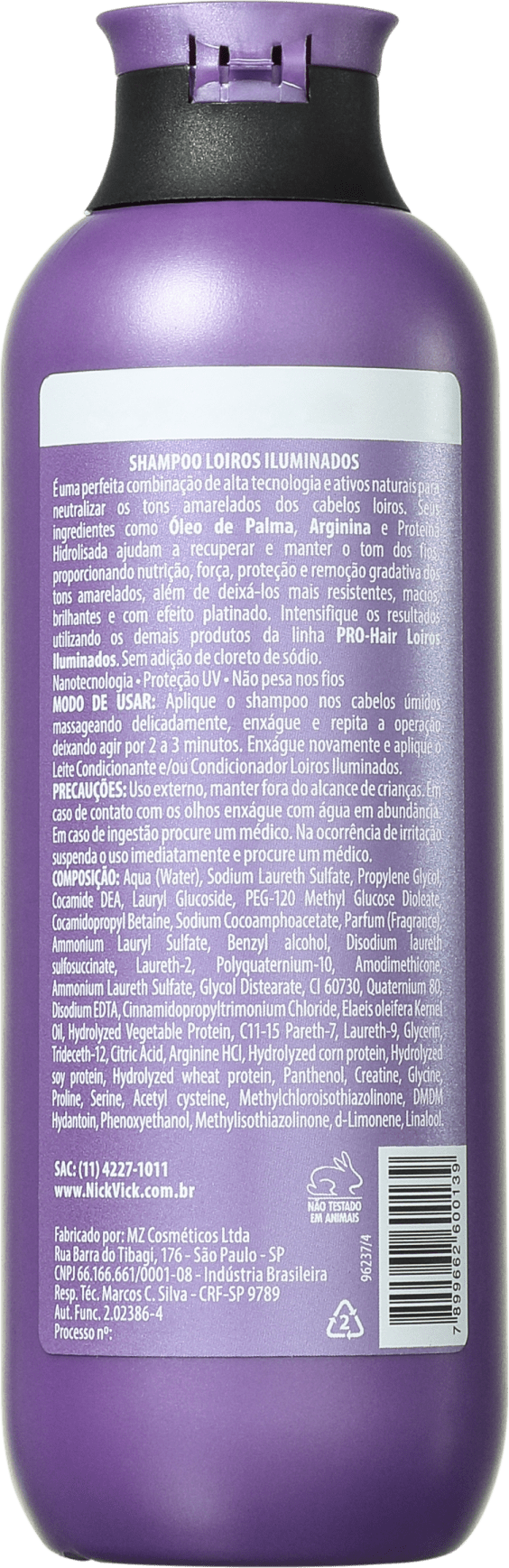 Nick & Vick PRO-Hair Revitalização Intensa Cabelo Loiro - Shampoo 250ml