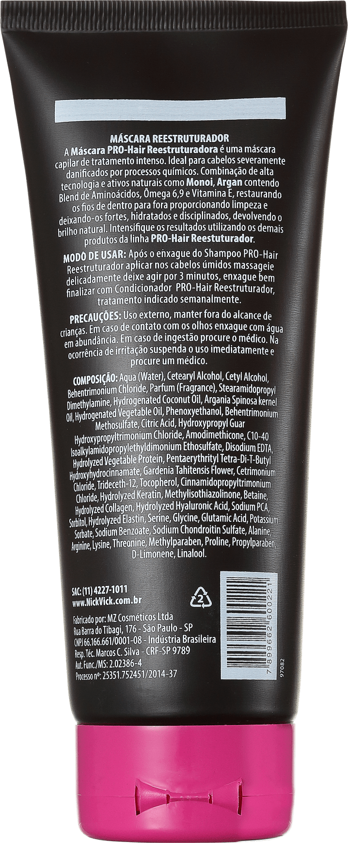 Nick & Vick PRO-Hair Reestruturador - Máscara de Tratamento 200g