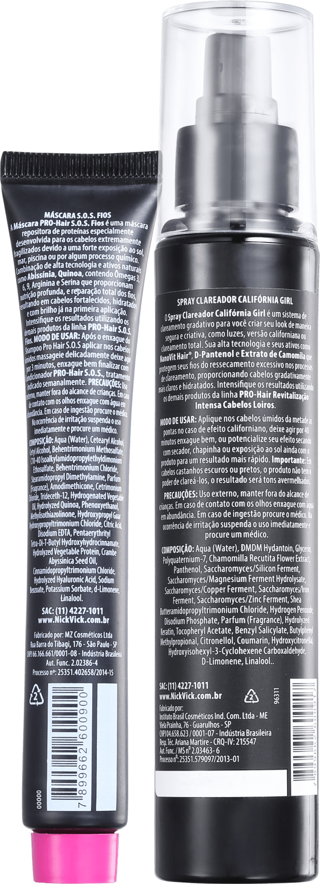 Nick & Vick PRO-Hair California Girl - Spray Clareador + Máscara S.O.S