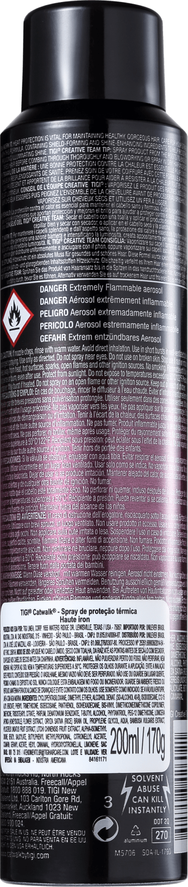TIGI Catwalk Haute Iron - Spray de Proteção Térmica 200ml