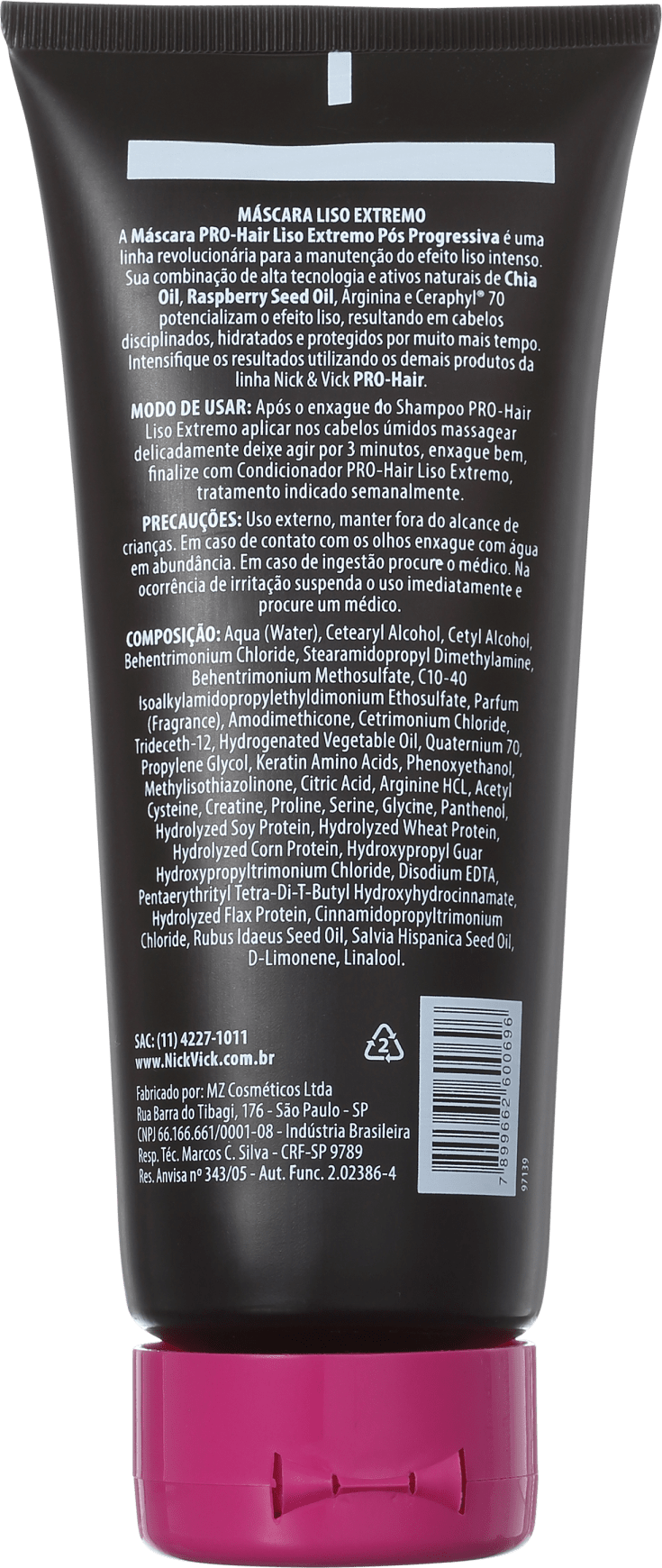 Nick & Vick PRO-Hair Liso Extremo - Máscara de Tratamento 200g