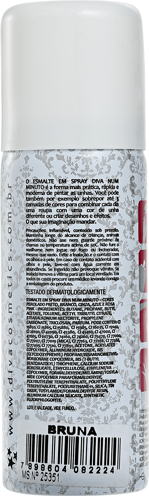 Diva Cosmetics Bruna - Esmalte em Spray Perolado 50ml