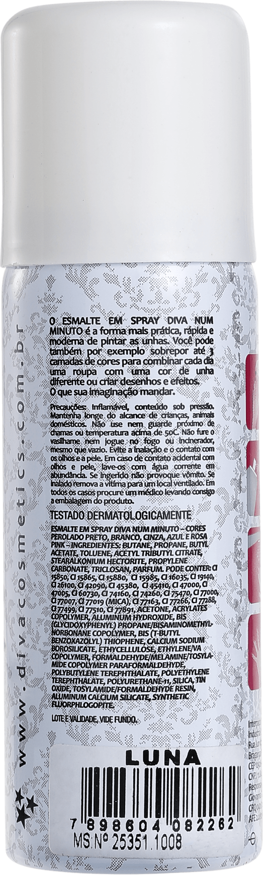 Diva Cosmetics Luna - Esmalte em Spray Metálico 50ml