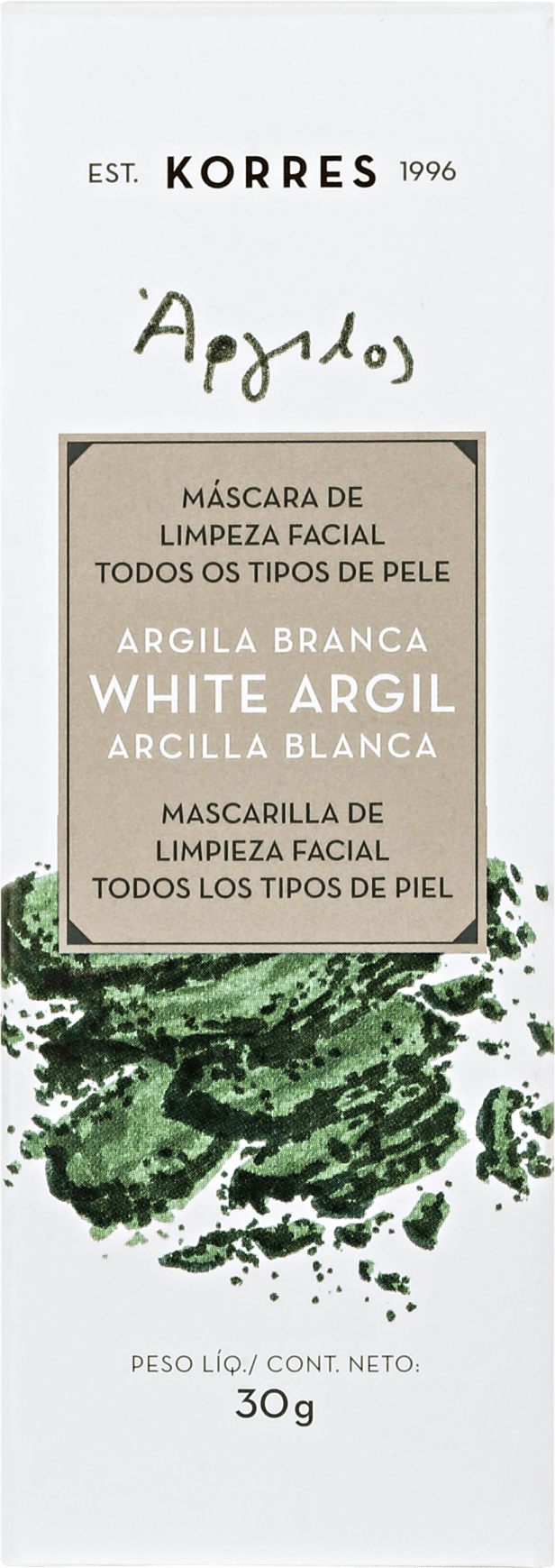 Korres Argila Branca - Máscara de Limpeza Facial 30g