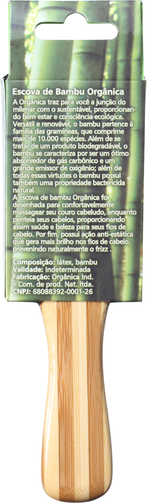 Orgânica Bambu de Bolsa - Escova de Cabelo