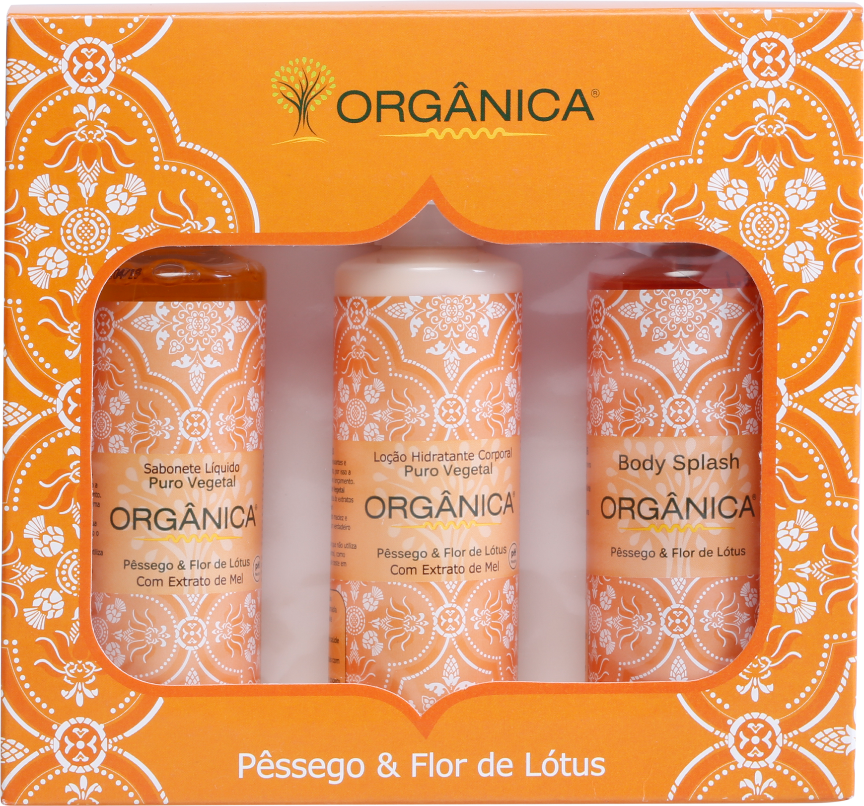 Kit Orgânica Tri Set Pêssego e Flor de Lótus (3 produtos)