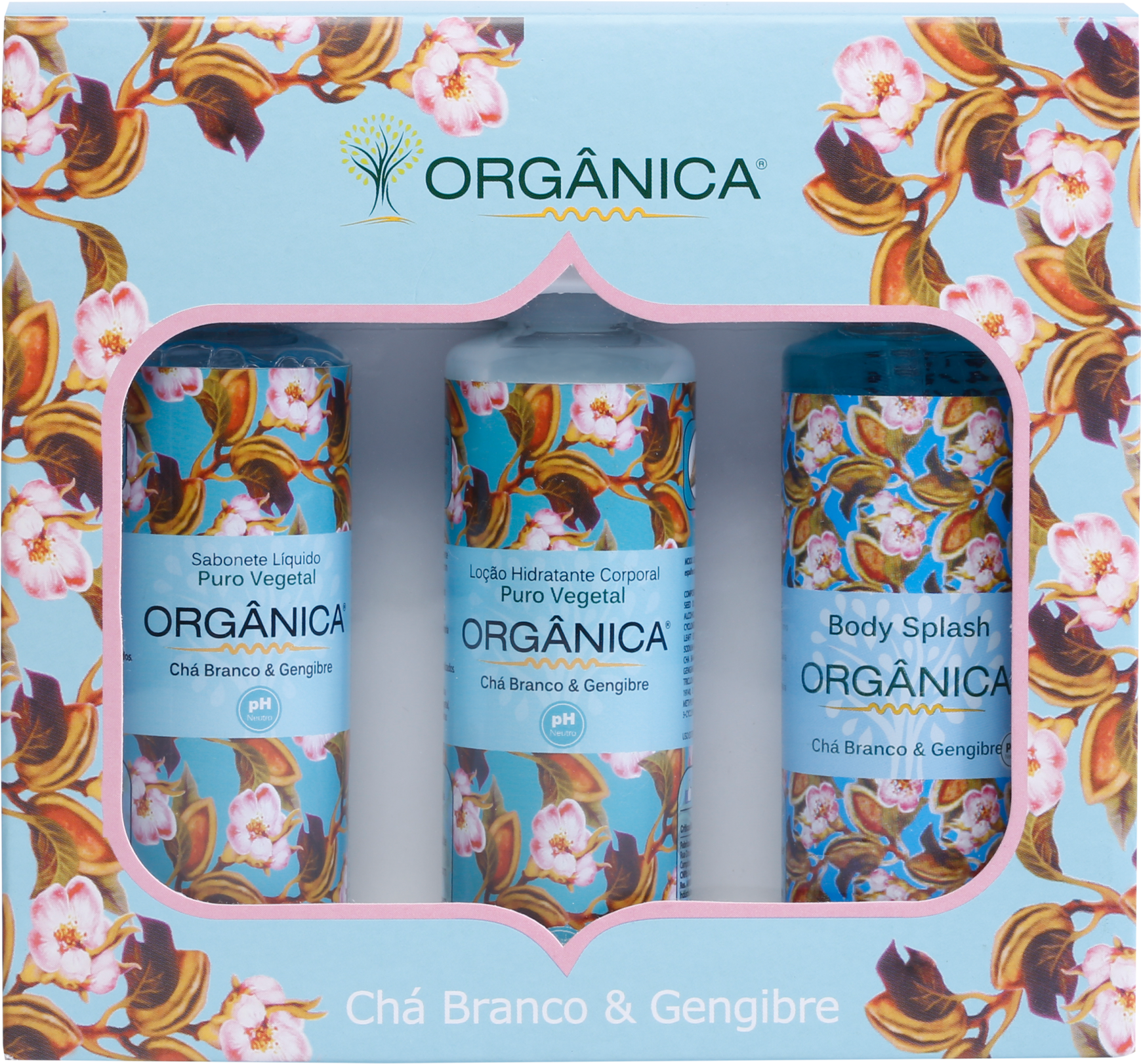 Kit Orgânica Tri Set Chá Branco e Gengibre (3 produtos)