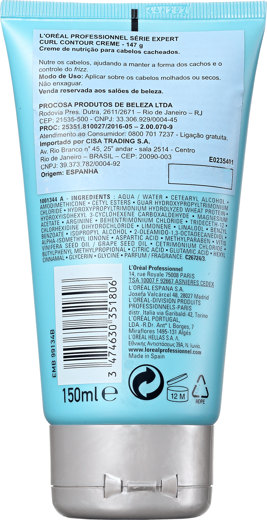 L’Oréal Professionnel Curl Contour - Creme de Pentear 150ml
