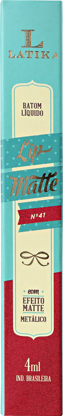 Latika Lip Vinho Nº 41 - Batom Líquido Metálico 4ml