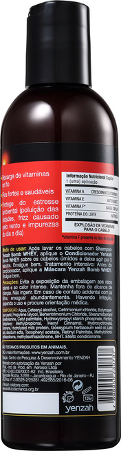 Yenzah Whey Bomb Cream Explosão de Crescimento - Condicionador 240ml