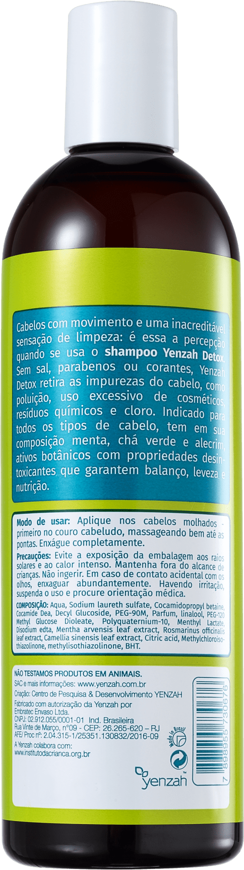 Yenzah Detox - Shampoo Desintoxicante 365ml