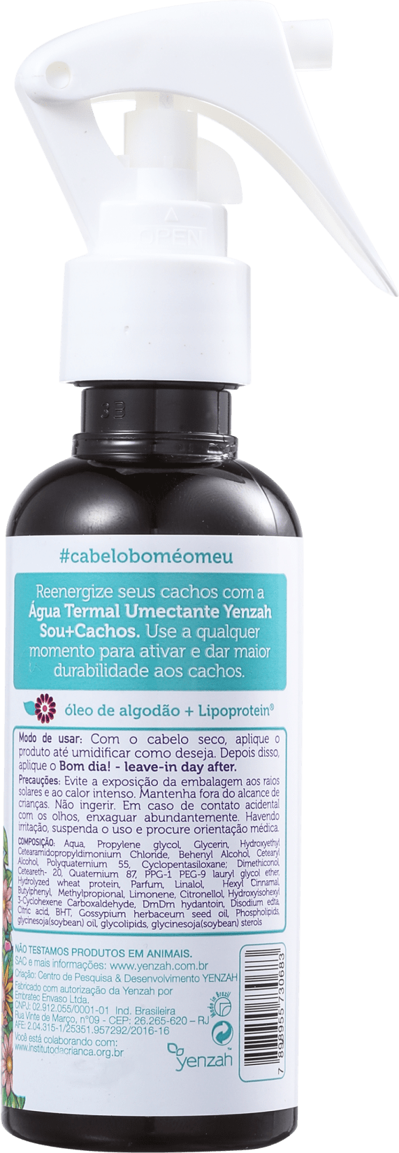 Yenzah Sou + Cachos - Água Termal Umectante 120ml