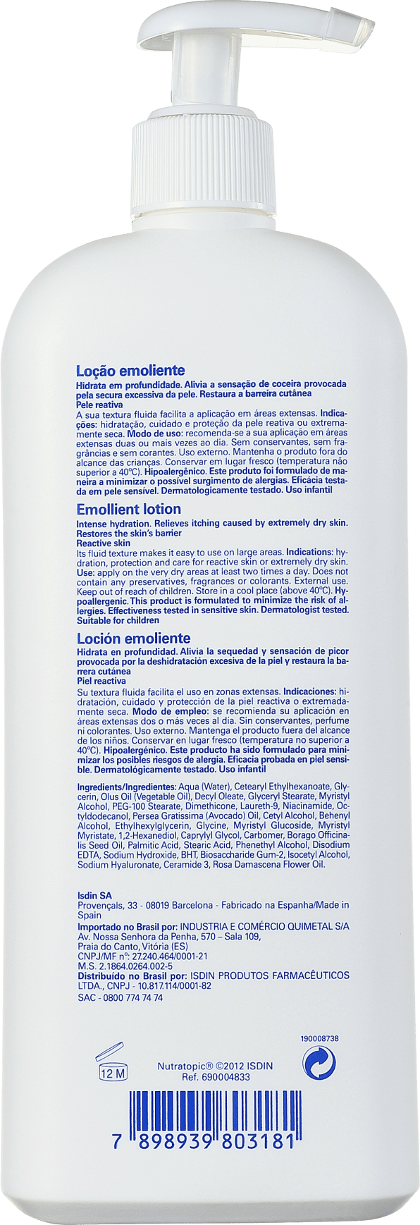 ISDIN Nutratopic - Loção Hidratante Corporal 400g