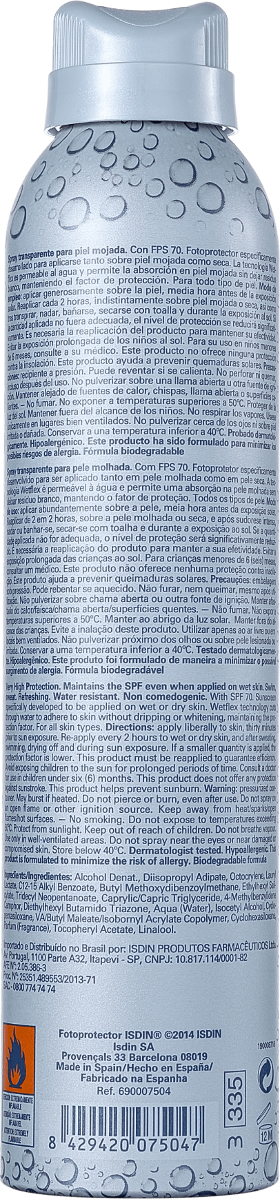 ISDIN Fotoprotector Transparent FPS 50 - Protetor Solar em Spray 200ml