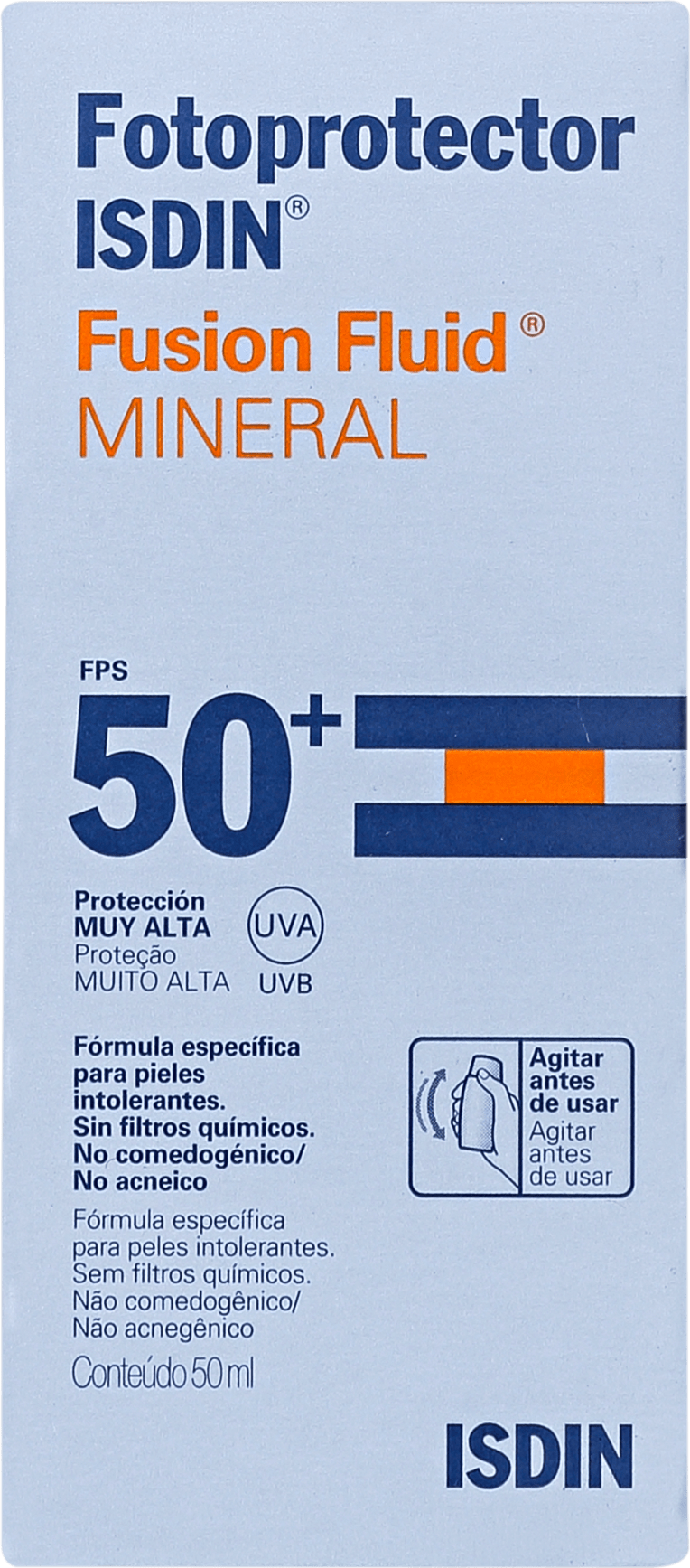 ISDIN Fotoprotector Fusion Fluid Mineral FPS 50 - Protetor Solar Facial 50ml
