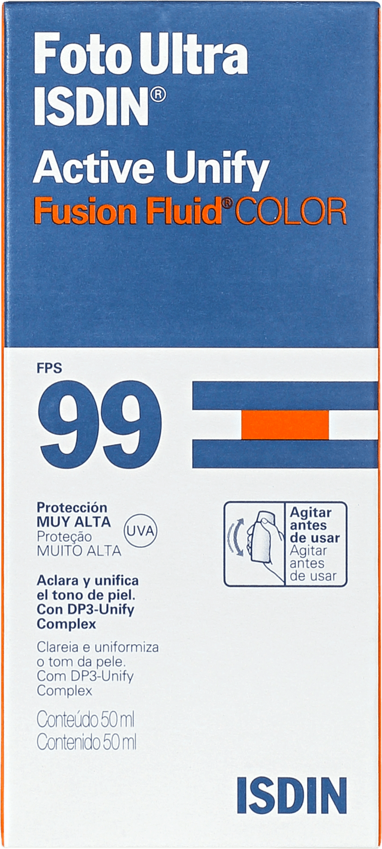 ISDIN Foto Ultra Active Unify Fusion Fluid Color - Loção Clareadora de Manchas 50ml