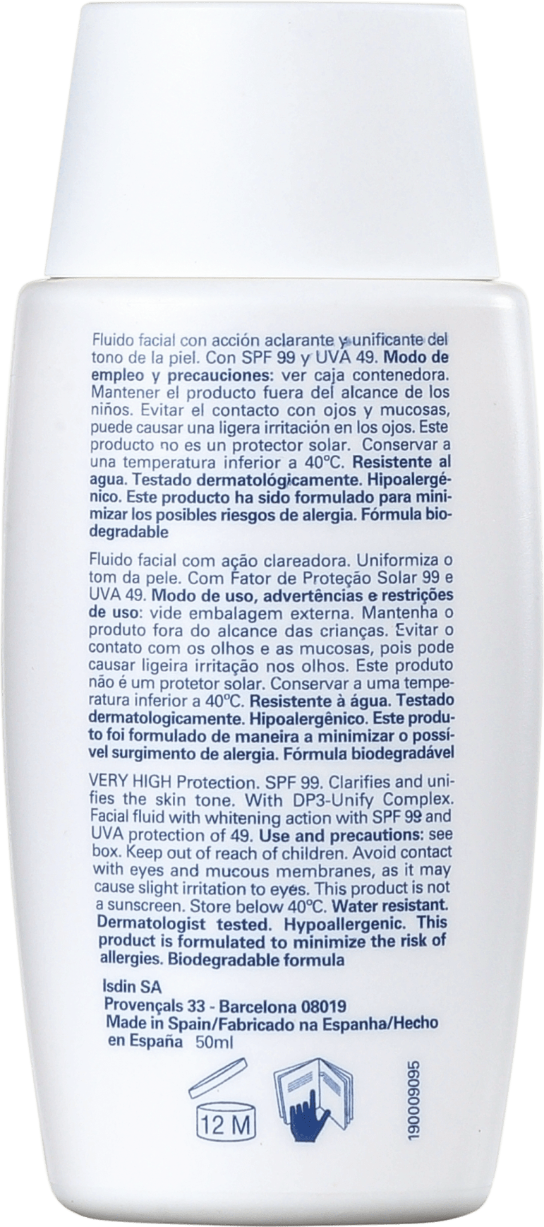 ISDIN Foto Ultra Active Unify FPS 99 - Protetor Solar Facial 50ml