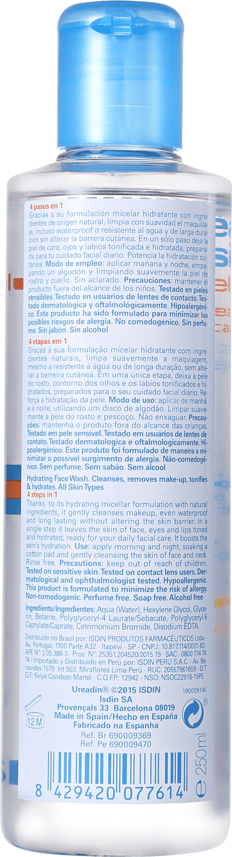 ISDIN Ureadin Fusion Micellar Solution - Loção Demaquilante 250ml