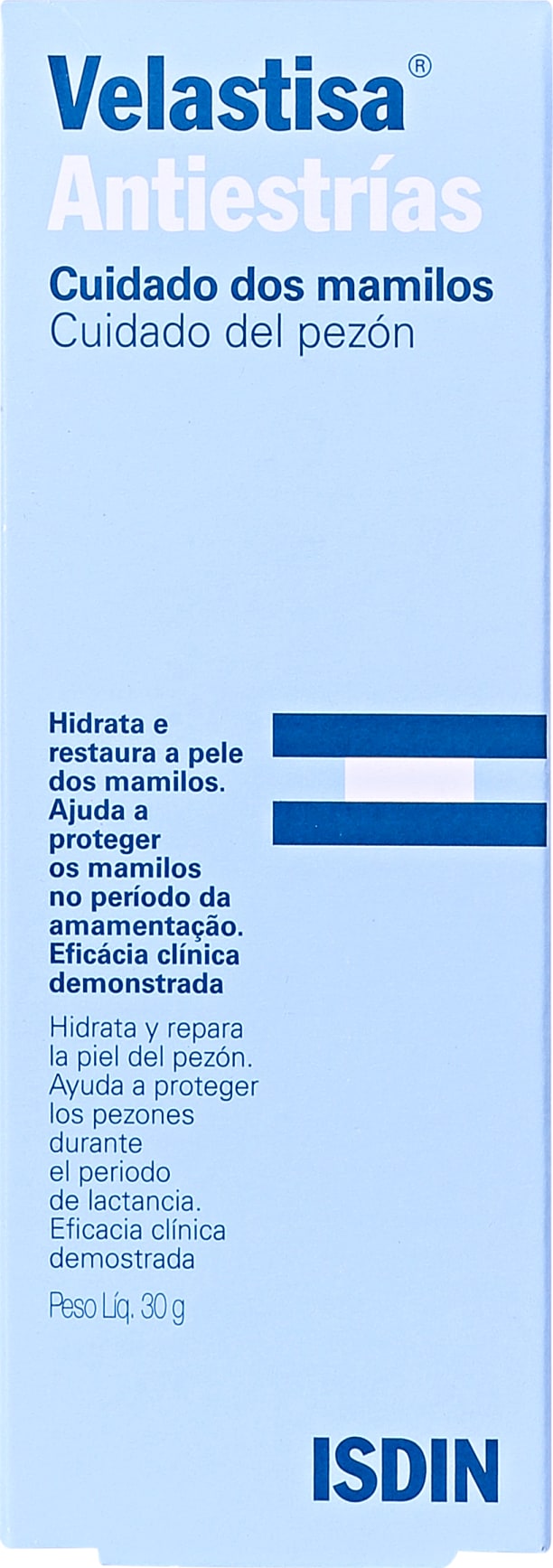 ISDIN Velastisa Antiestrías Cuidado dos Mamilos - Creme para Seios 30g
