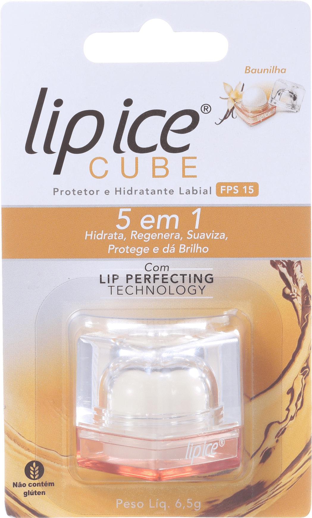 Lip Ice Cube Baunilha FPS 15 - Protetor Labial 6,5g