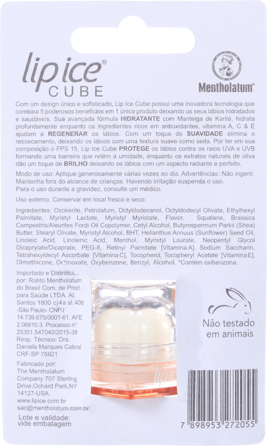 Lip Ice Cube Baunilha FPS 15 - Protetor Labial 6,5g