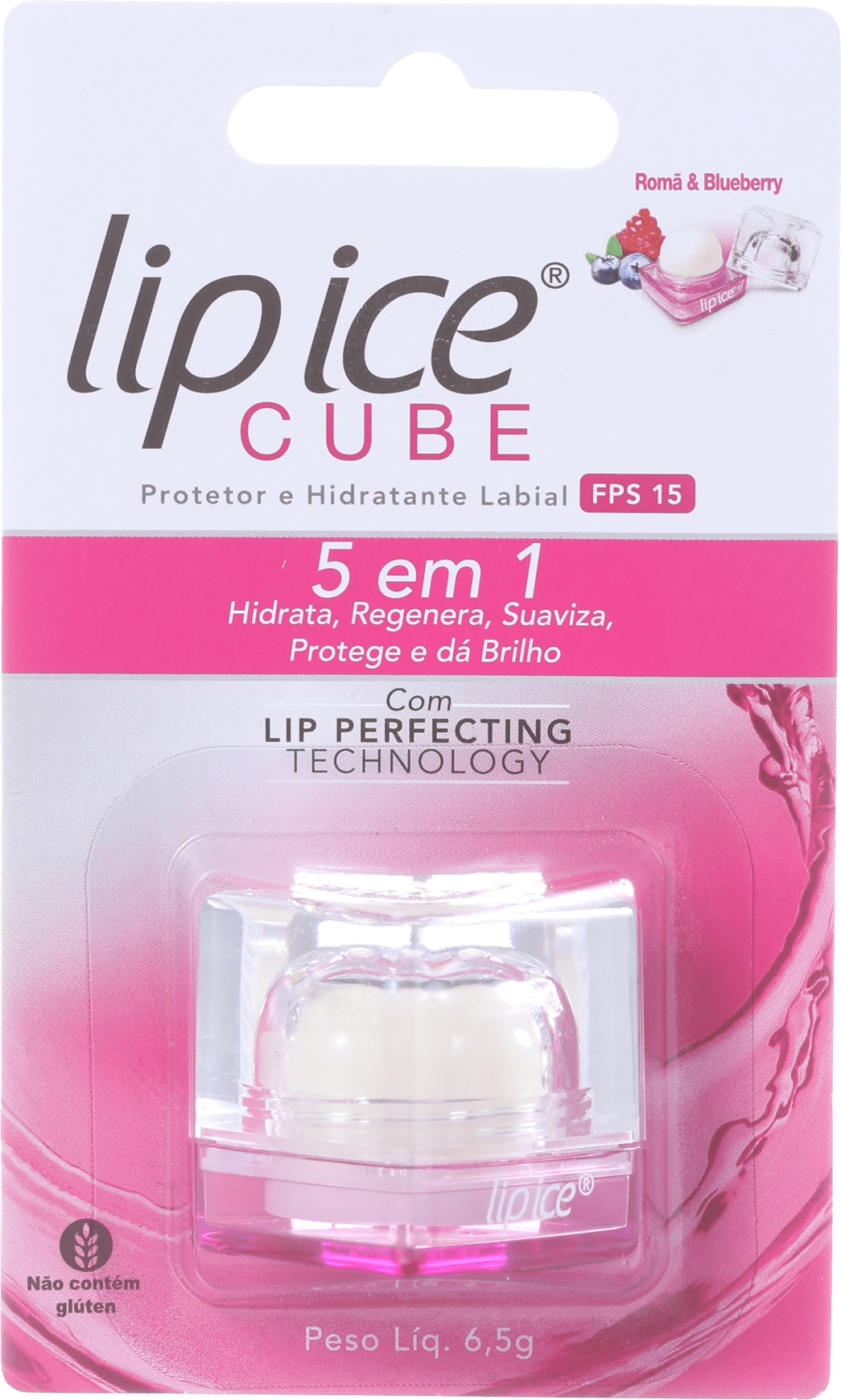 Lip Ice Cube Romã & Blueberry FPS 15 - Protetor Labial 6,5g