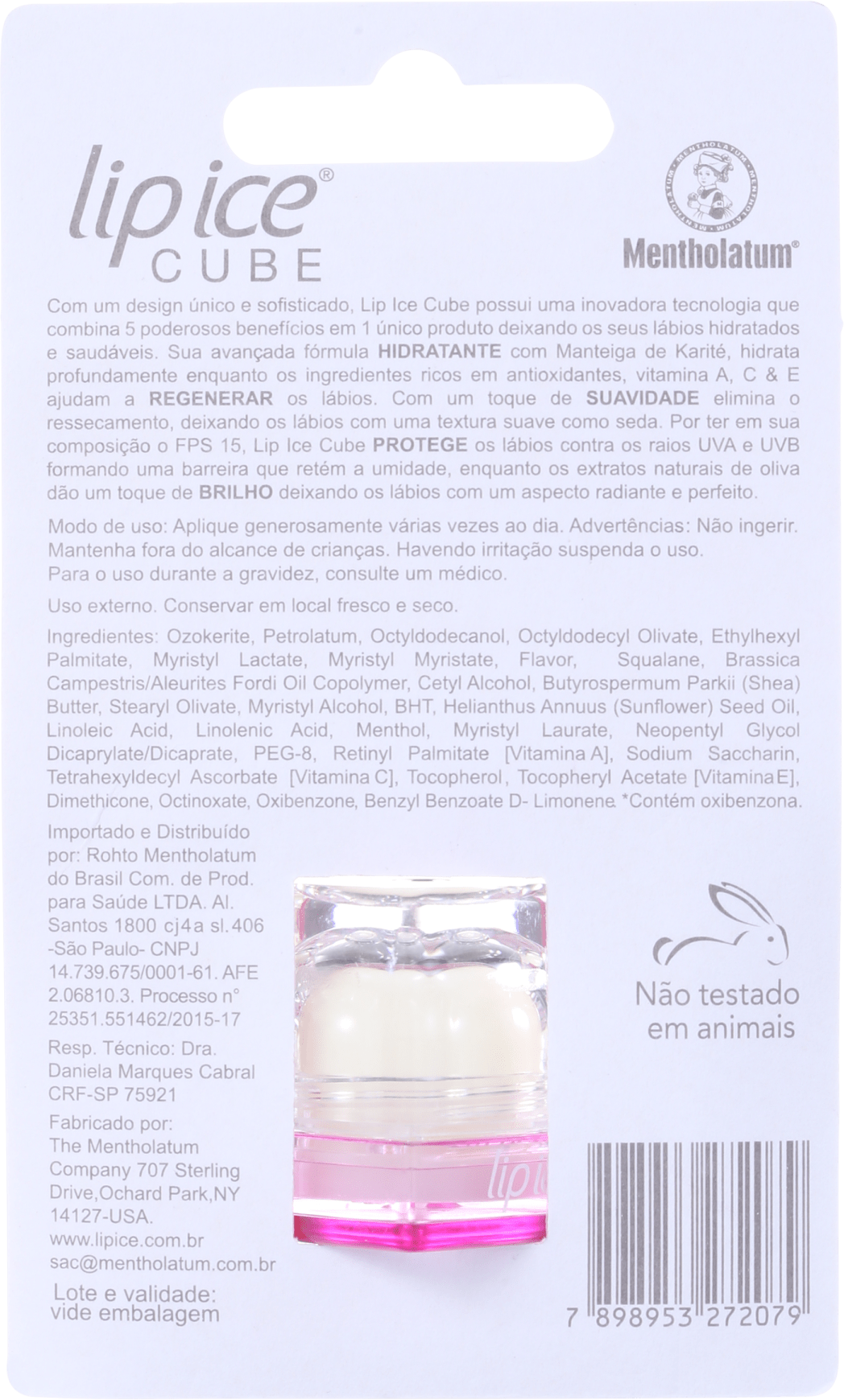 Lip Ice Cube Romã & Blueberry FPS 15 - Protetor Labial 6,5g