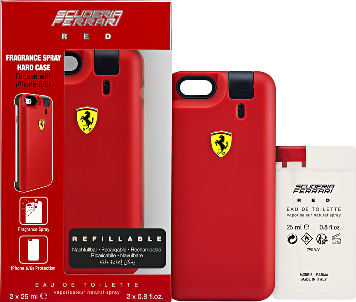Conjunto Scuderia Ferrari Red Masculino - Capa Para iPhone Eau de Toilette 25ml + Refil Eau de Toilette 25ml