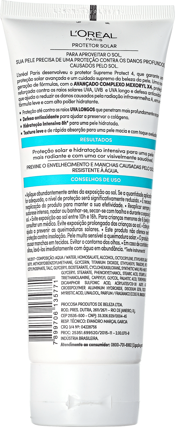 L'Oréal Paris Solar Expertise Supreme Protect 4 FPS 30 - Protetor Solar Facial 200ml