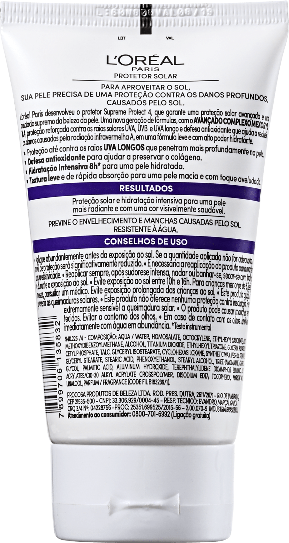 L'Oréal Paris Solar Expertise Supreme Protect 4 FPS 70 - Protetor Solar Facial 120ml