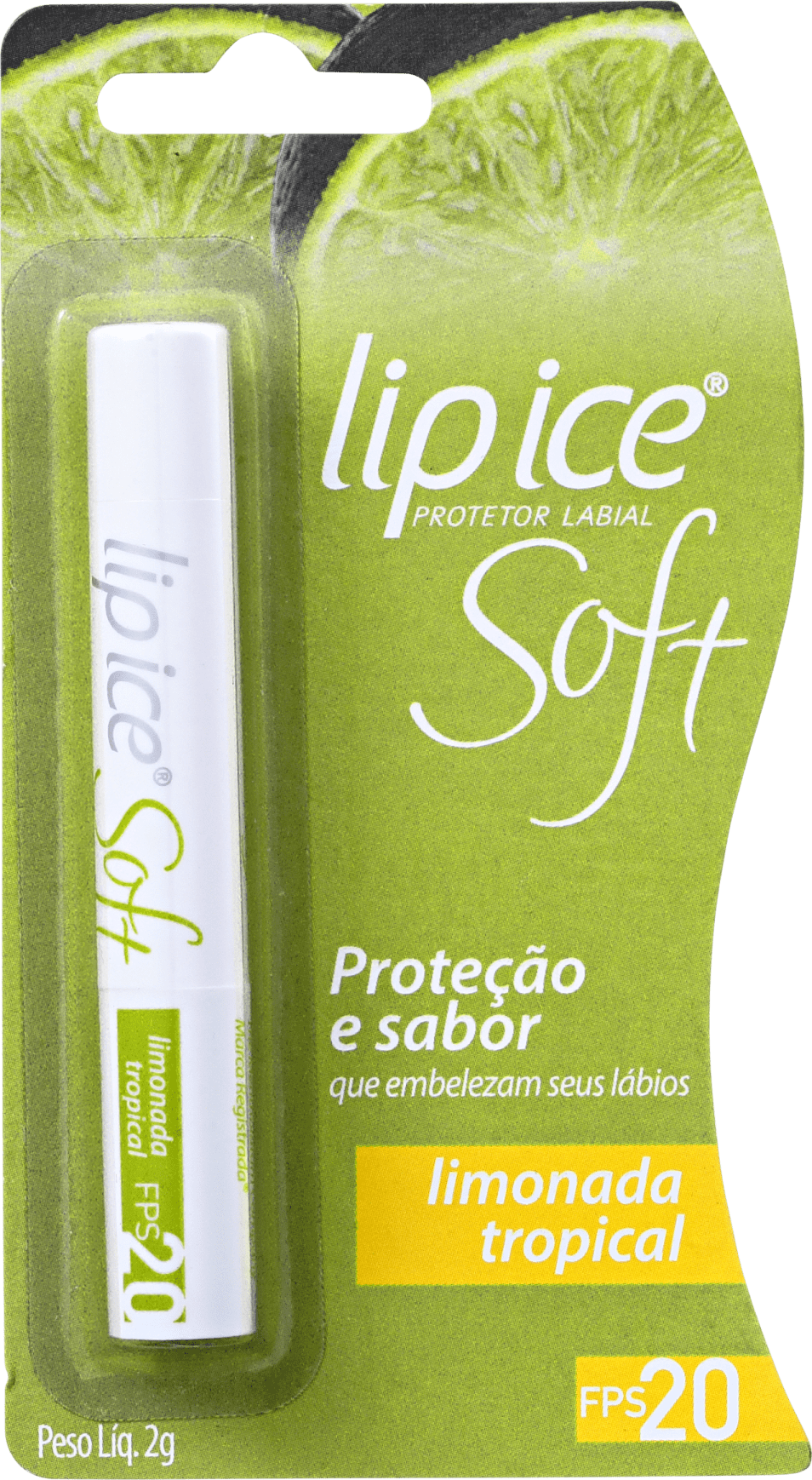 Lip Ice Soft Limonada Tropical FPS 20 - Protetor Labial 2g
