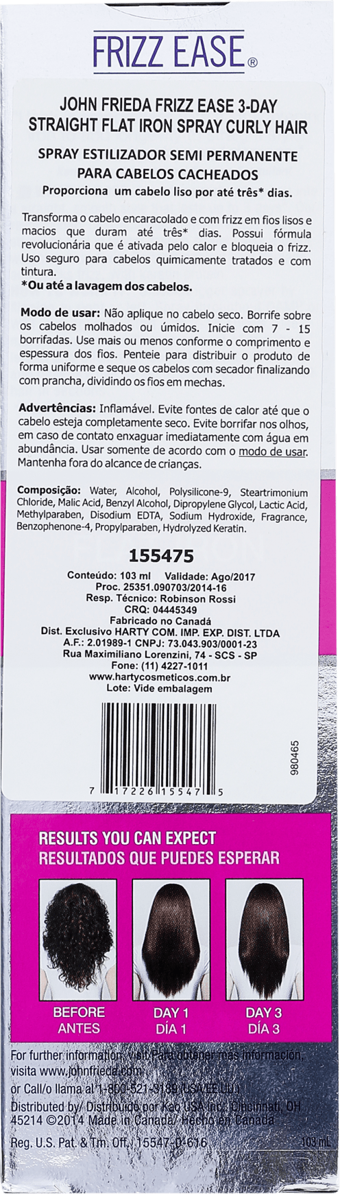 John Frieda Frizz-Ease 3-Day Straight - Spray 103ml